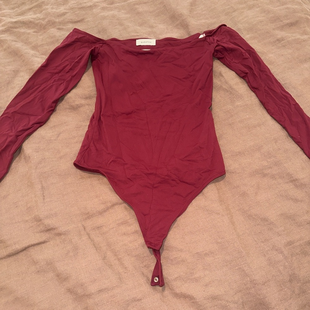Aritzia Babaton Off Shoulder Long Sleeve Bodysuit